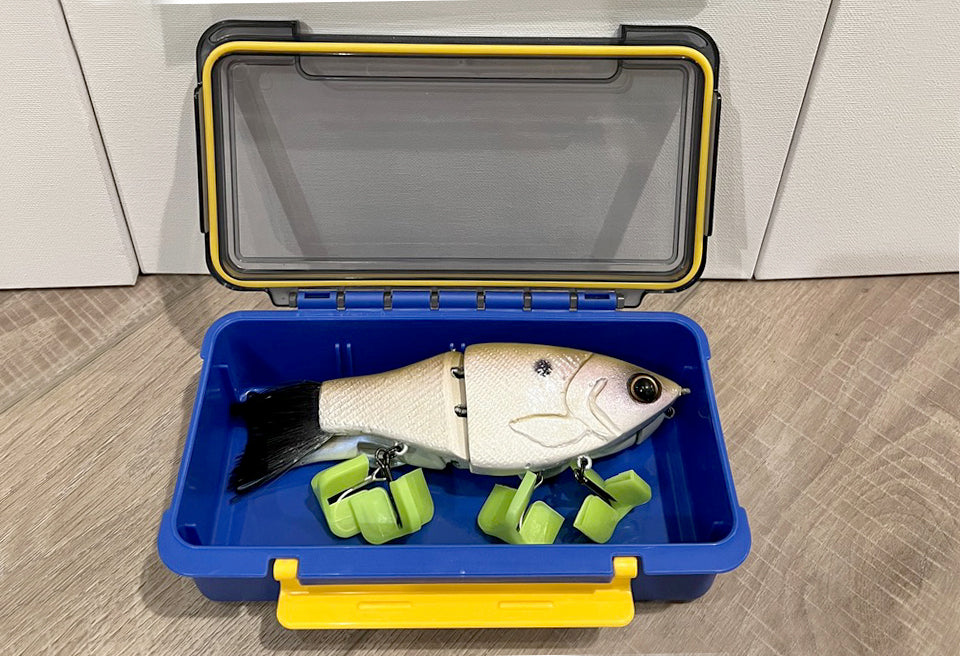 7x4 Fishing Tackle Box Fishing Equipment Soft Fish Lure Hook Bait Storage  Case