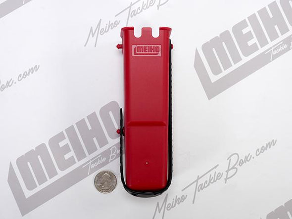 Red Plastic Fishing Lure Storage Compartment
