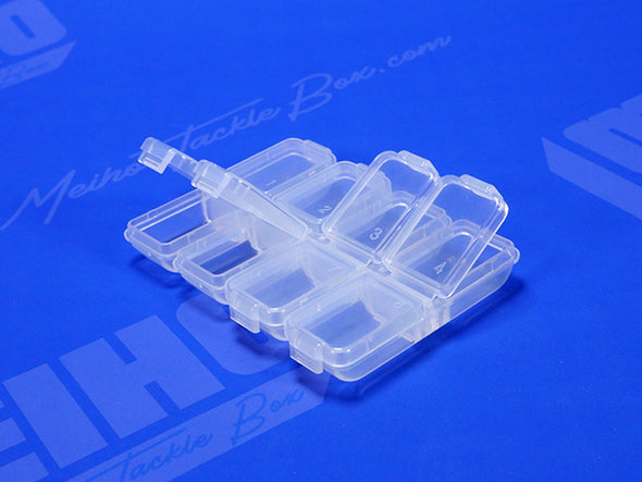 Eight Compartment Container With Individual Hinged Lids