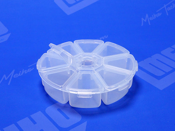 Hinged Lid Plastic Round Meiho Case