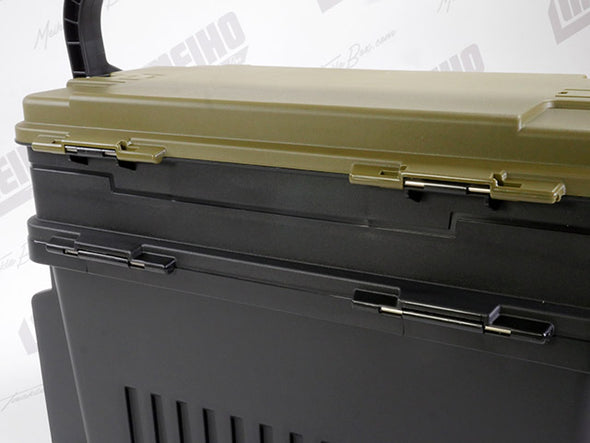 Sturdy Plastic Hinges Keep Tackle Box Lid Attached